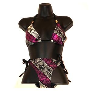 Stunning metallic pink swim suit!